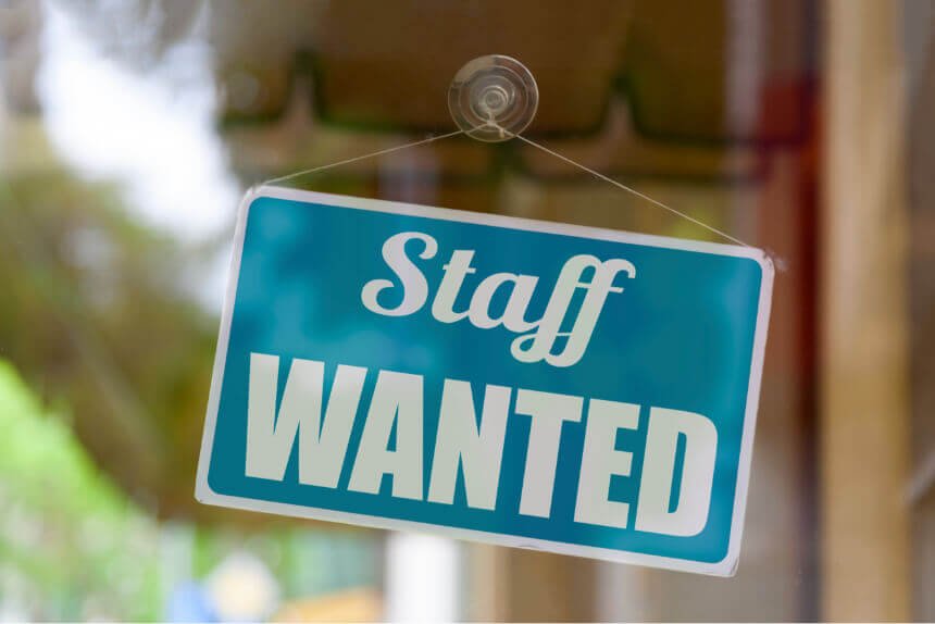 staff wanted sign