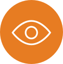 eye icon in orange circle