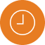 clock icon orange